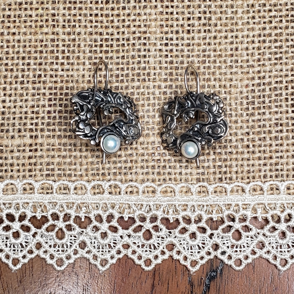 Simona Silver 925 4-piece set w/ natural pearl